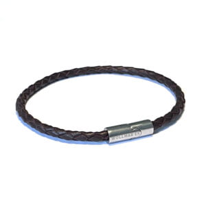 Läderarmband brunt 4mm